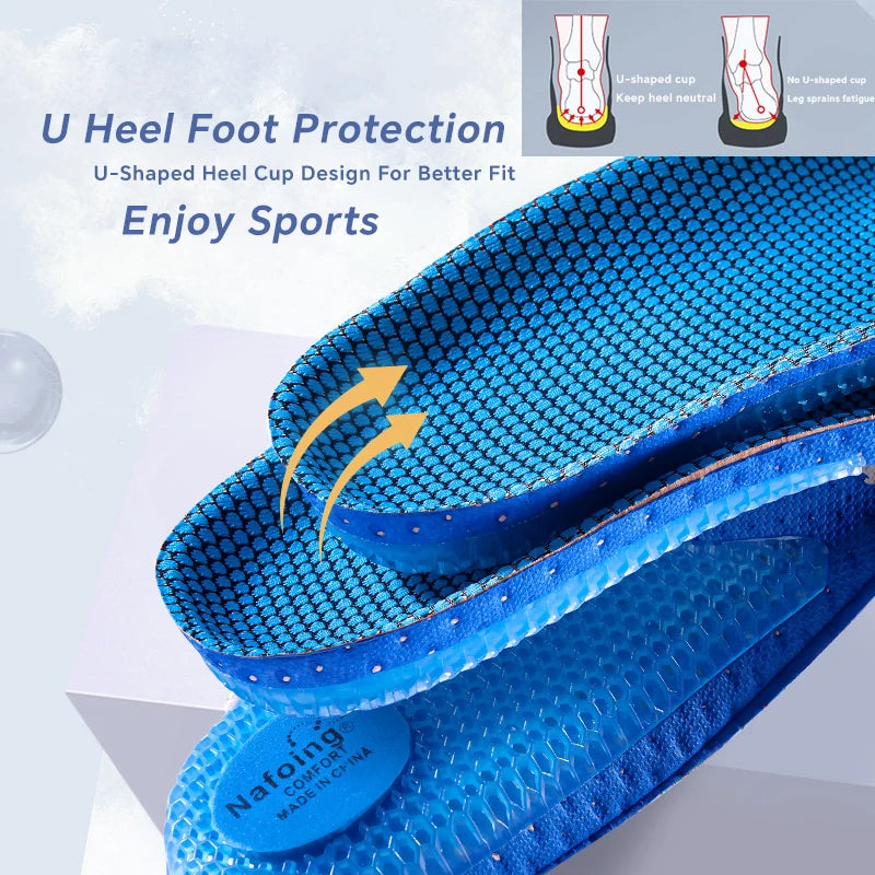 Shock-Absorbing Arch Support Insoles for Shoes