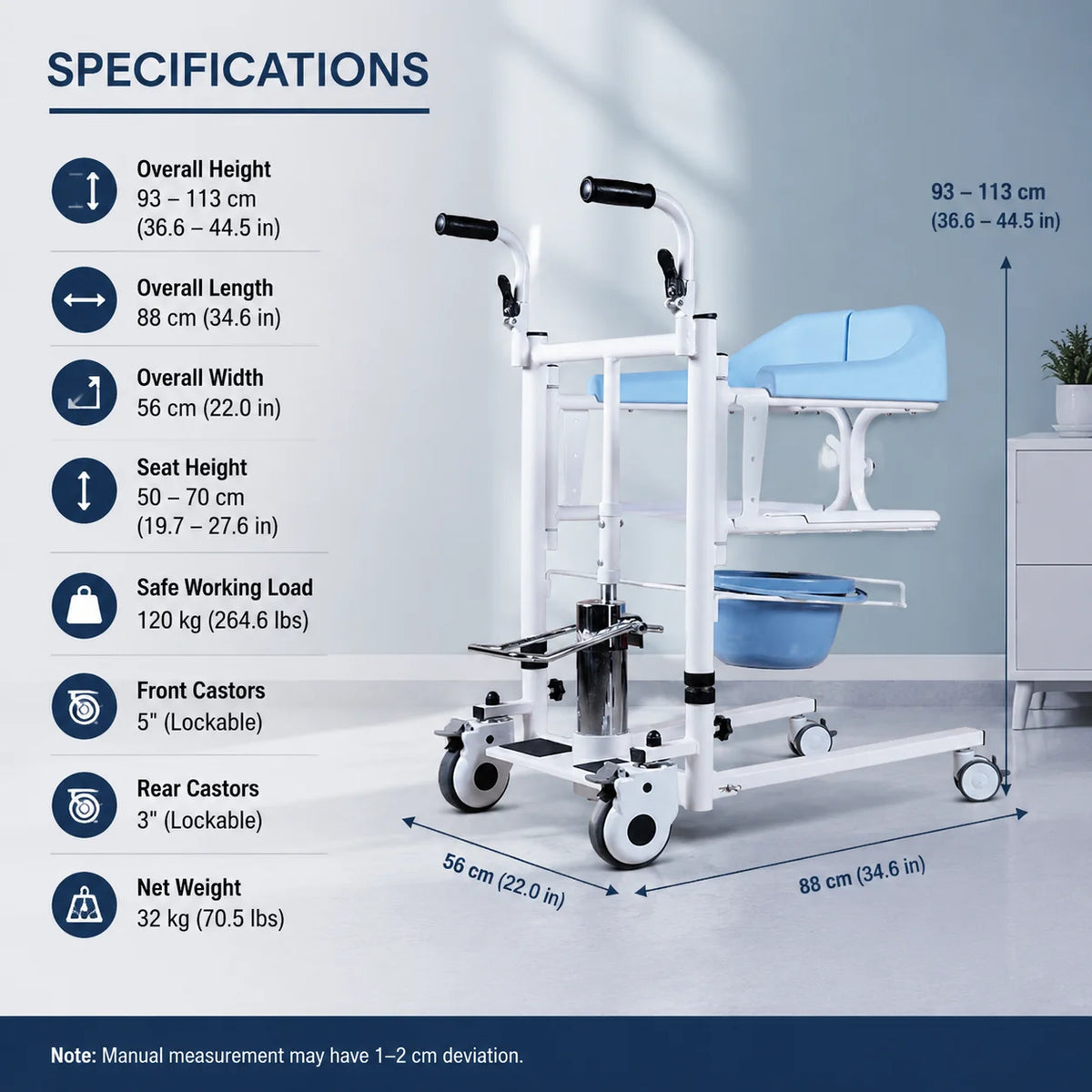 Electric Lift Toilet Chair for Home Bath Care