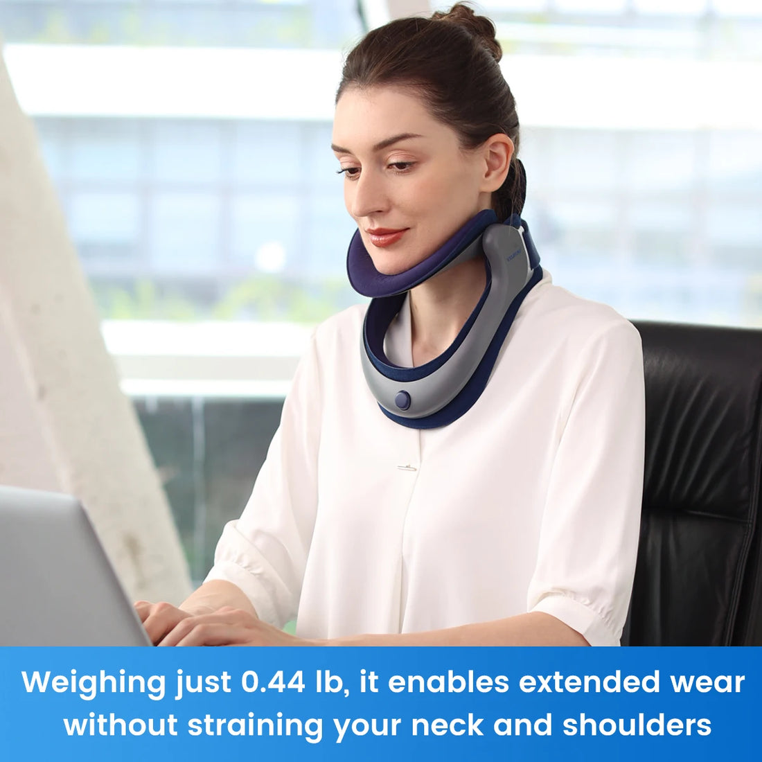 Adjustable Neck Traction Device with Foam Pads