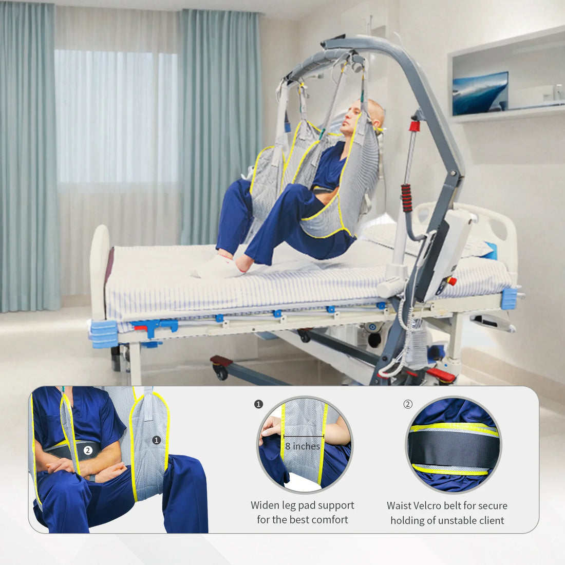 230kg Mesh Hygiene Lift Sling for Patient Transfers