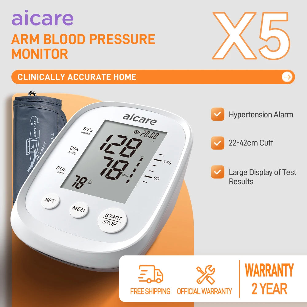 Automatic Upper Arm Blood Pressure Monitor, 22-42 cm Large Cuff