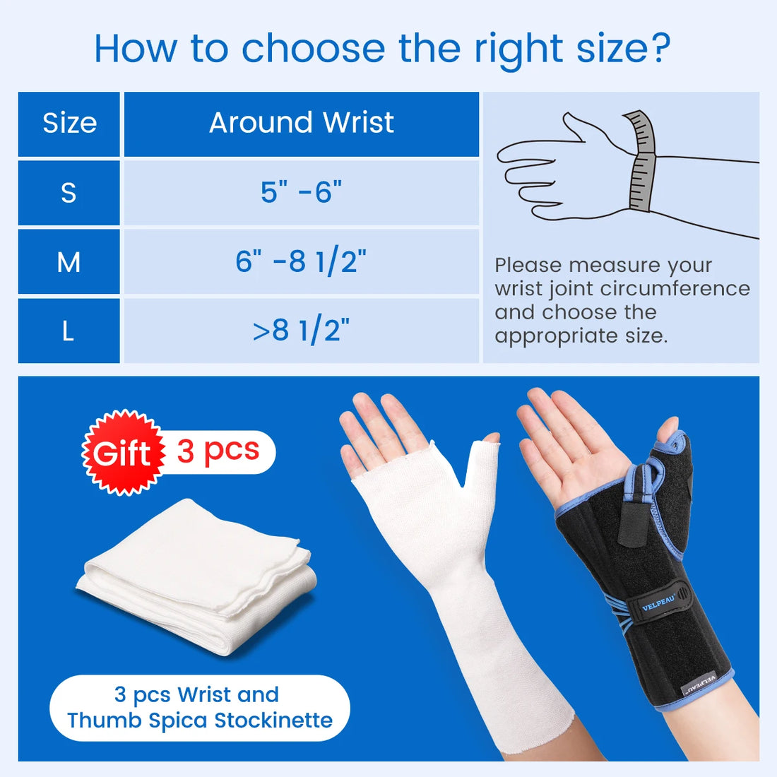 Adjustable Wrist and Thumb Brace
