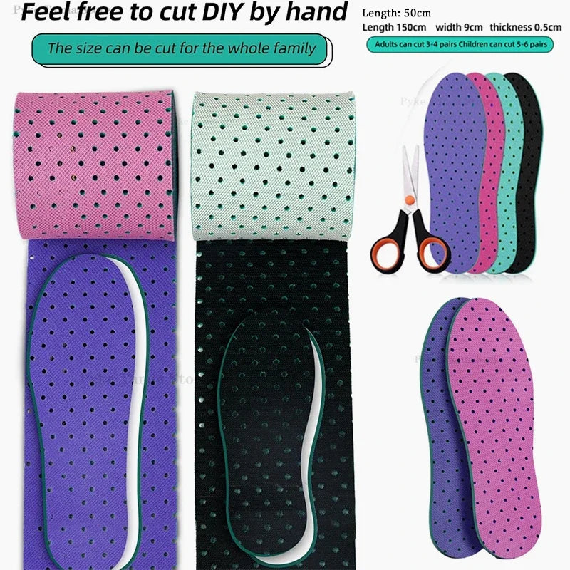 Cuttable Memory Foam Insoles for Adults and Kids