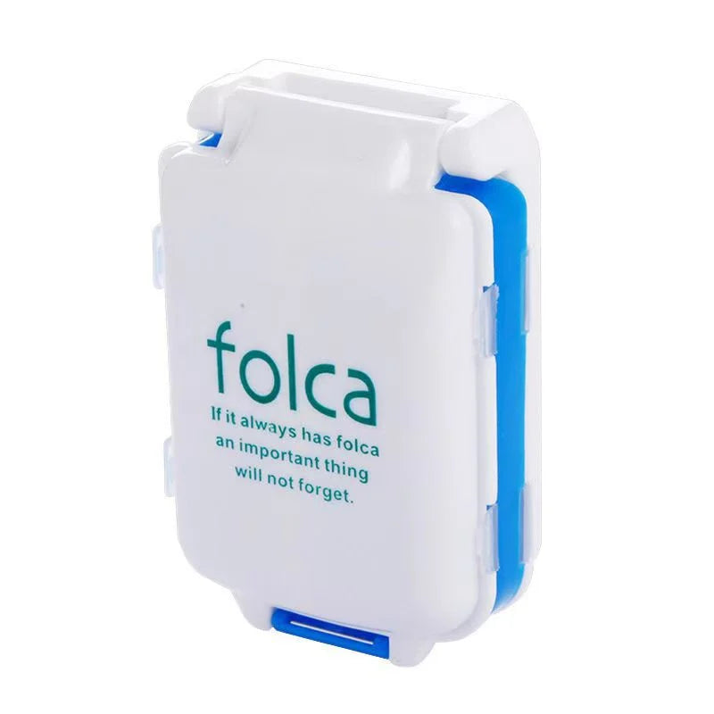 Compact Weekly Pill Organizer with 8 Compartments