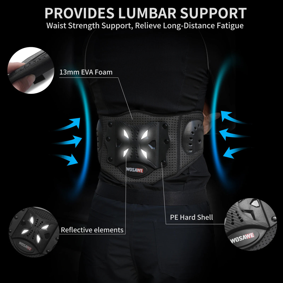 Motorcycle Waist Support Belt for Off-Road Riding
