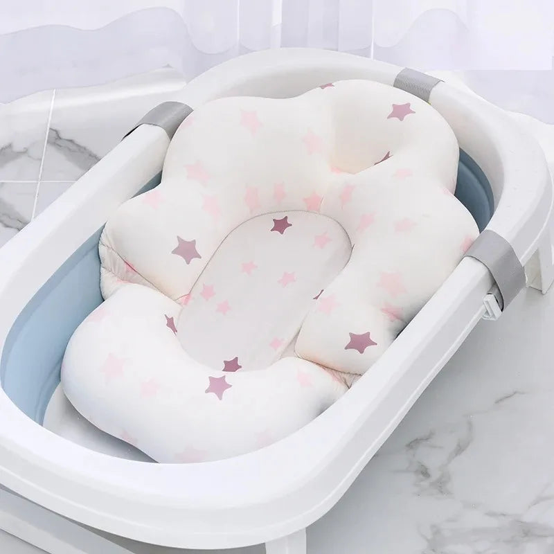 Soft Newborn Bath Mat with Non-Slip Pad