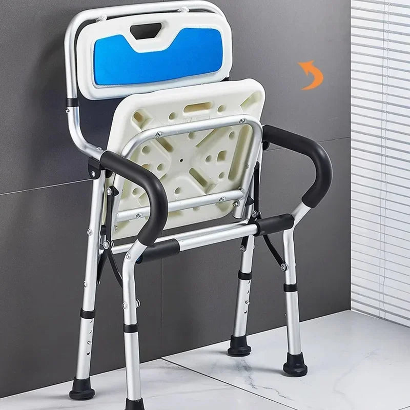 Folding Shower Chair with Backrest and Arms