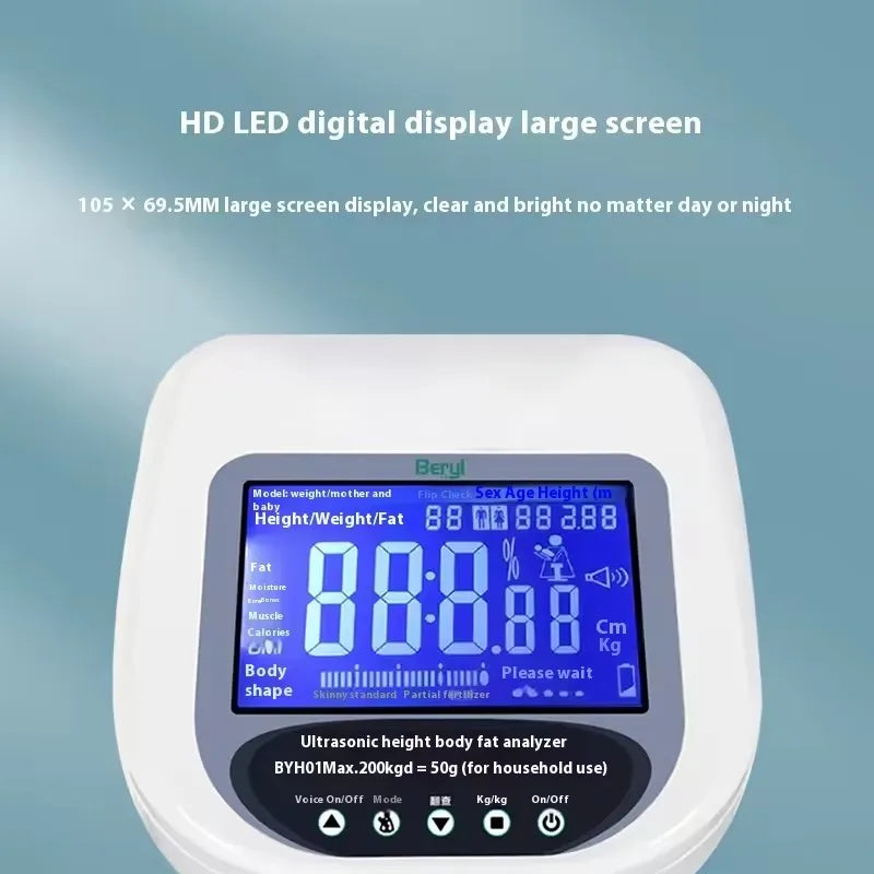 Digital Medical Scale with Ultrasonic Height, BMI and Body Fat