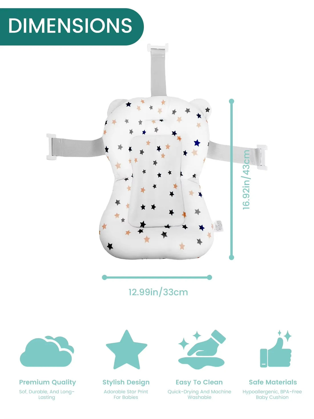 Baby Bath Support with Breathable Mesh