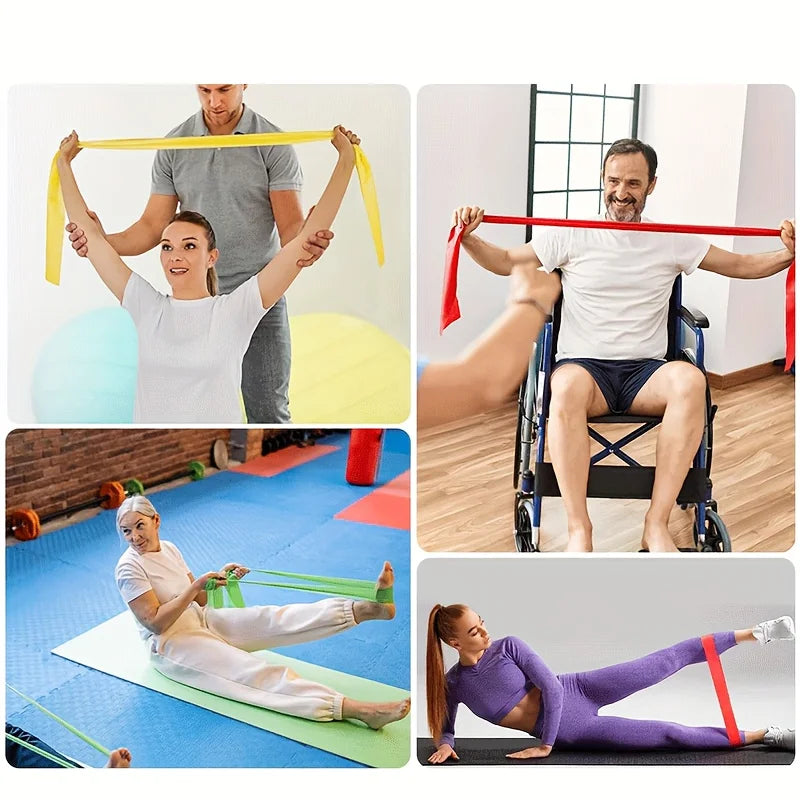 4-Pack Resistance Bands for Fitness, Yoga and Pilates