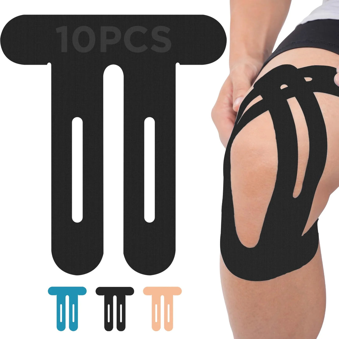 Kinesiology Tape for Knee Support, 10 Pieces