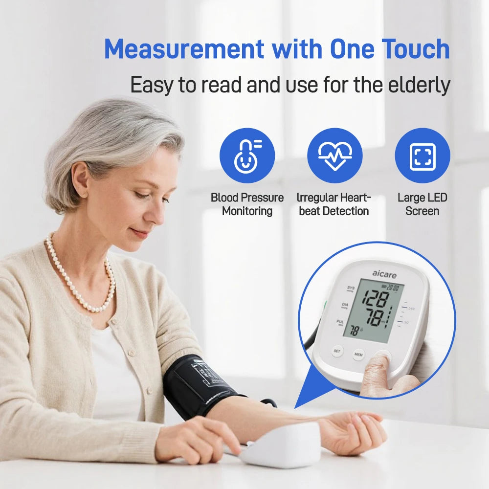 Automatic Upper Arm Blood Pressure Monitor, 22-42 cm Large Cuff