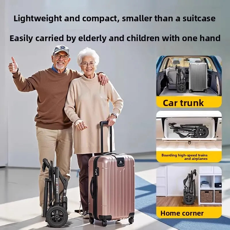 Lightweight Foldable Travel Wheelchair