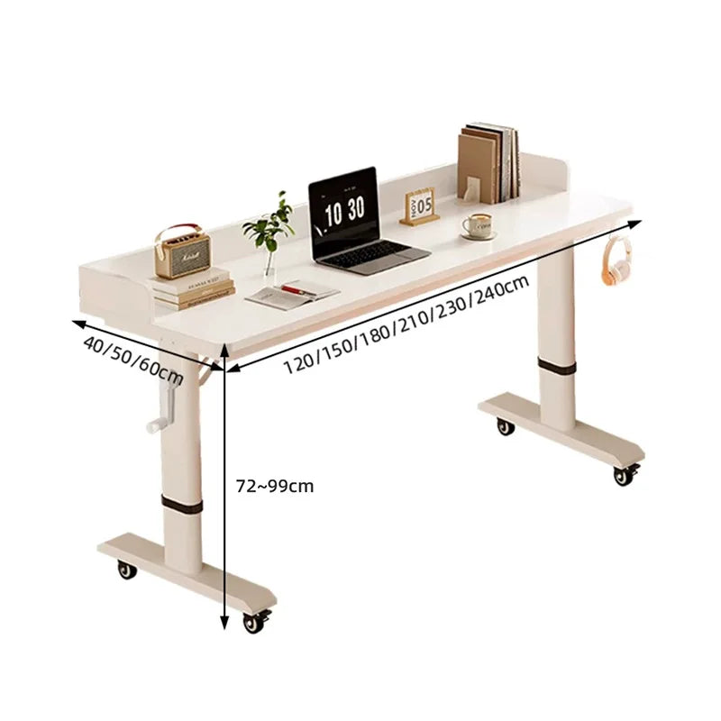 Adjustable Rolling Overbed Desk