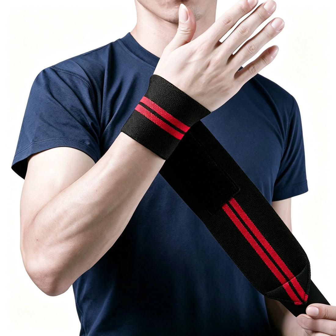Adjustable Elastic Wrist Straps for Powerlifting, 1 Pair