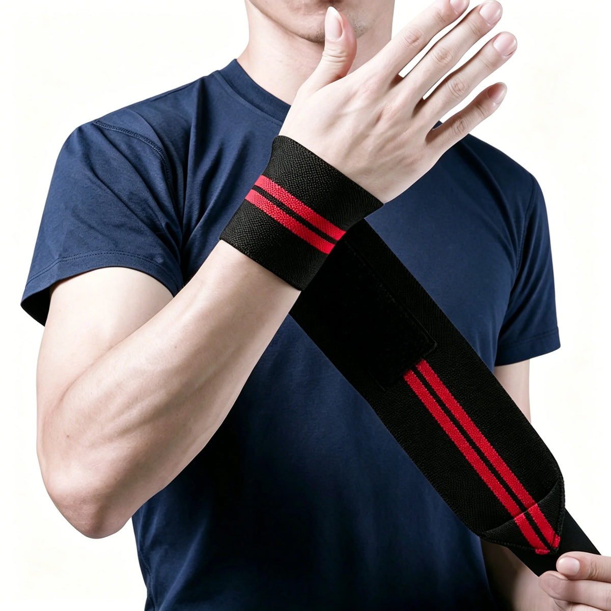 Adjustable Elastic Wrist Straps for Powerlifting, 1 Pair