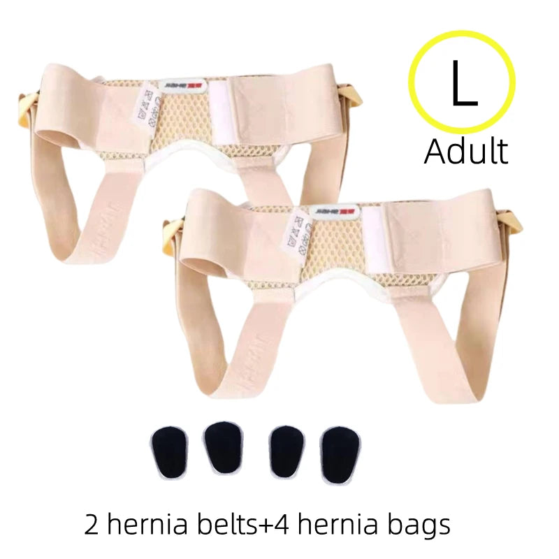 2-Piece Hernia Belt with 4 Removable Compression Pads