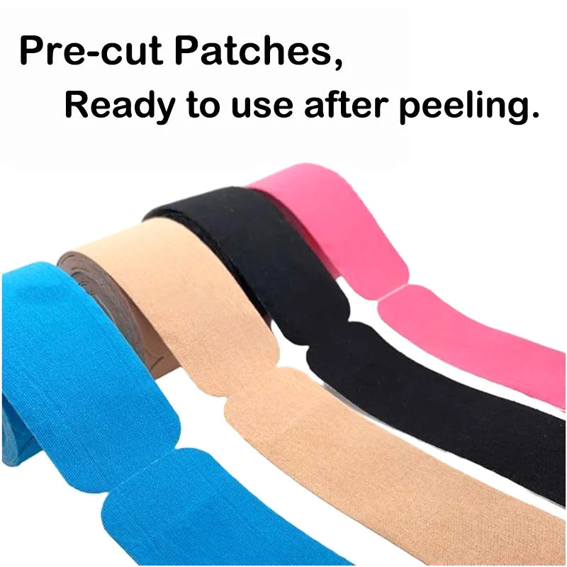 Pre-Cut Elastic Exercise Tape, 5 cm x 5 m