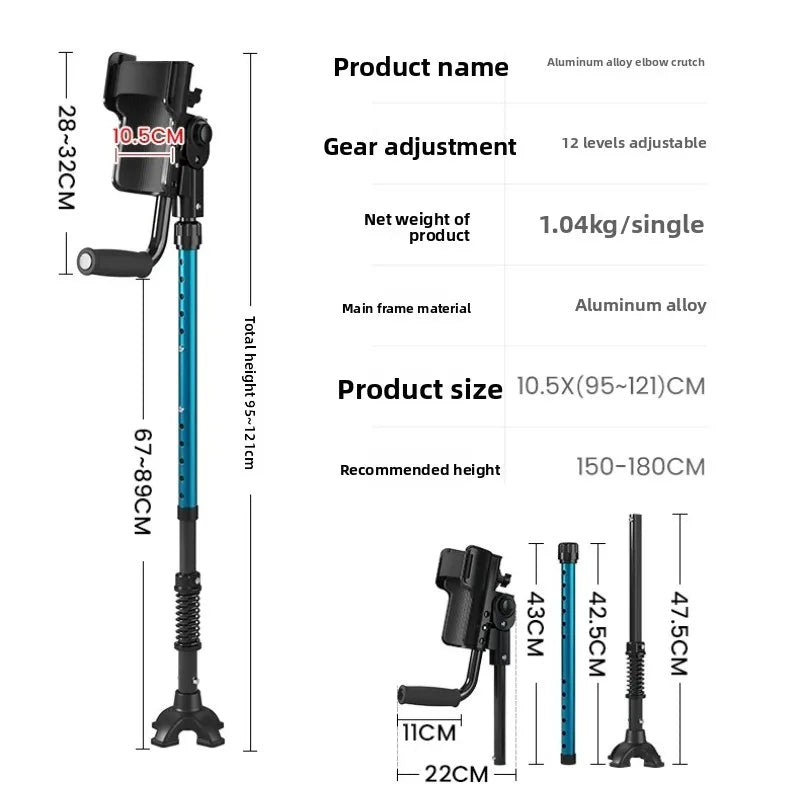 Folding Forearm Crutches for Adults, Pair