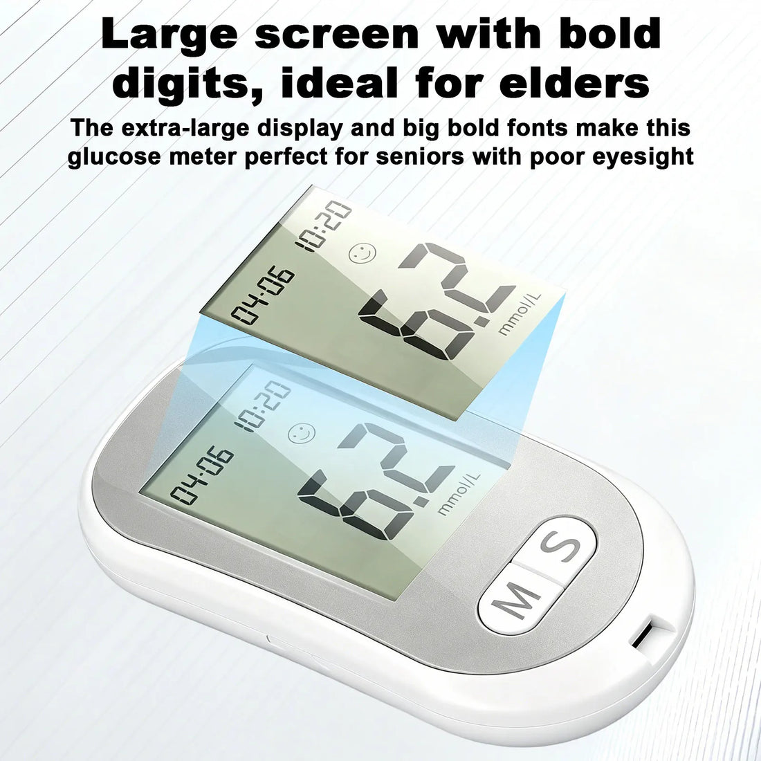 Blood Glucose Monitor Kit with 50 Strips and Lancets