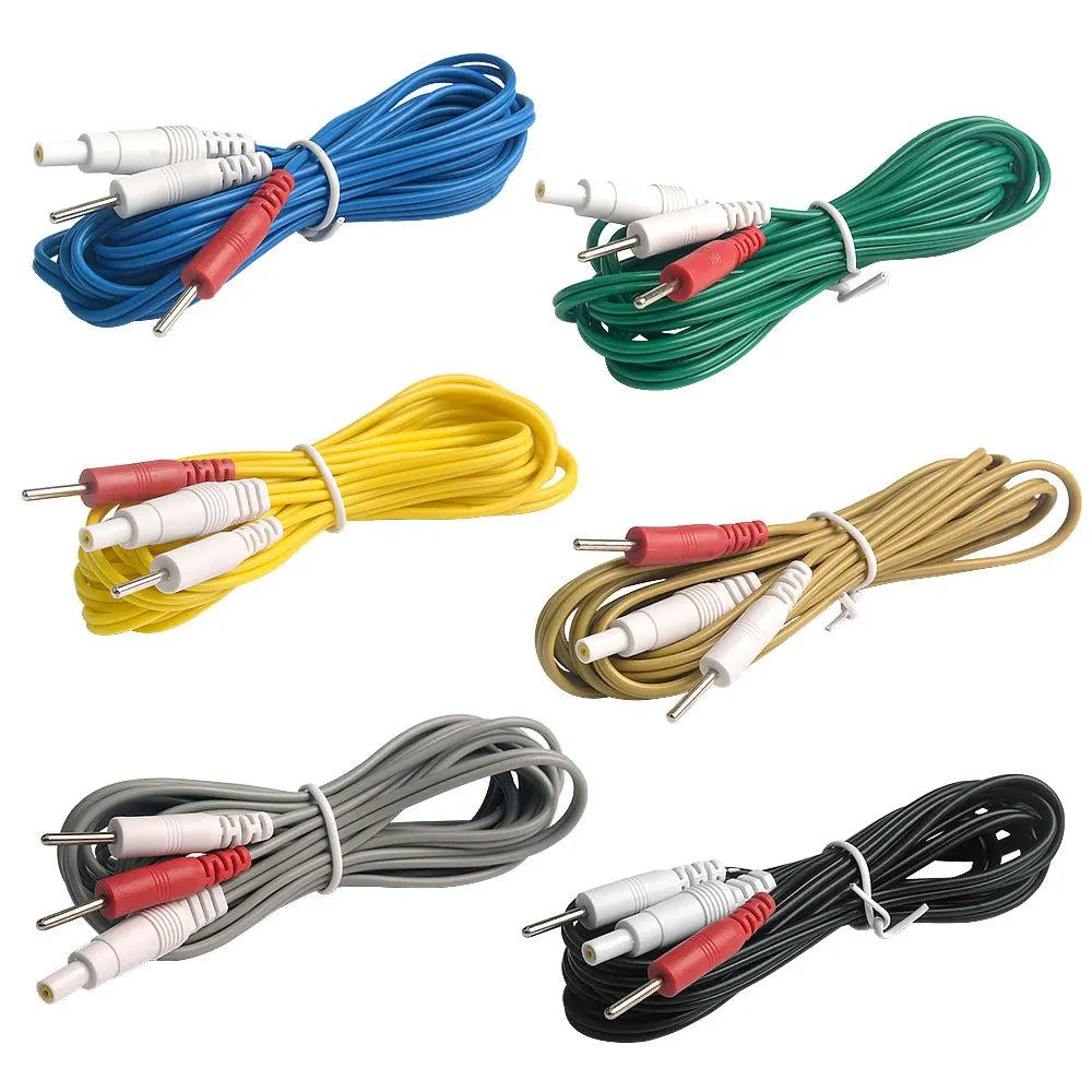 6 Replacement TENS Electrode Cables, 2.35mm DC