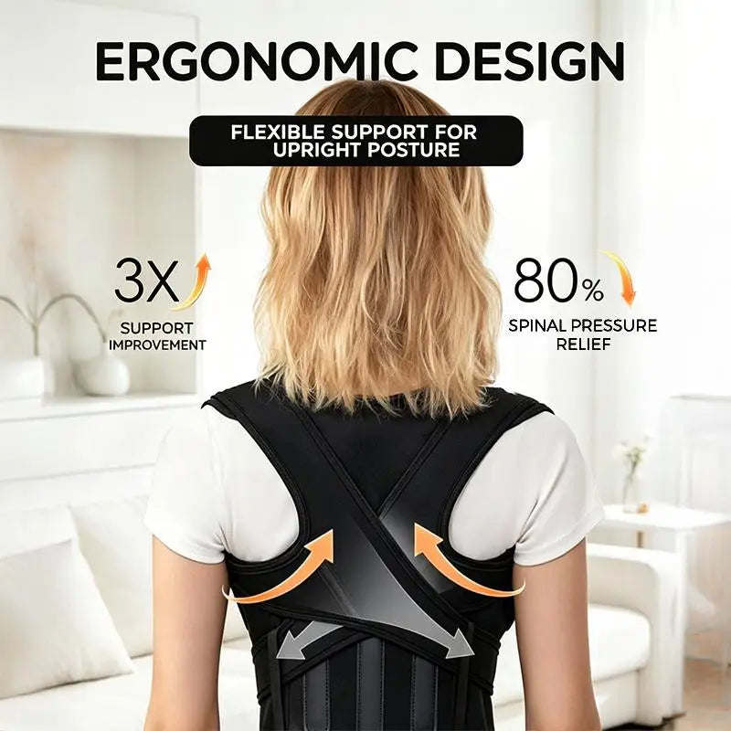 Adjustable Posture Support Belt with Splint
