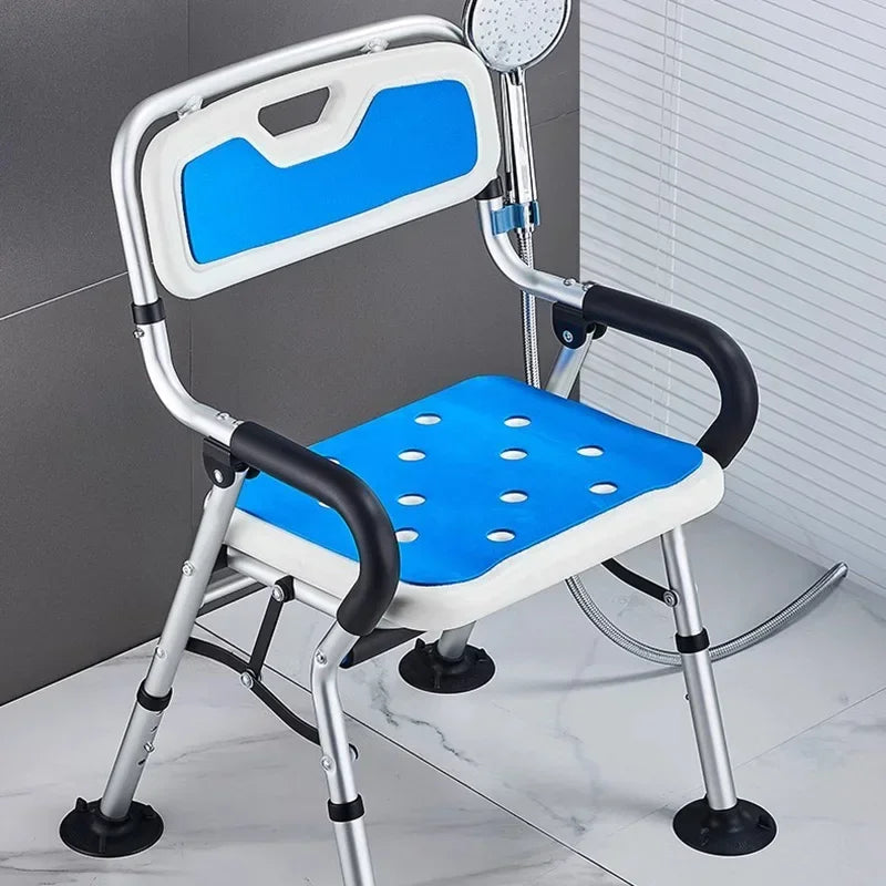 Folding Shower Chair with Backrest and Arms