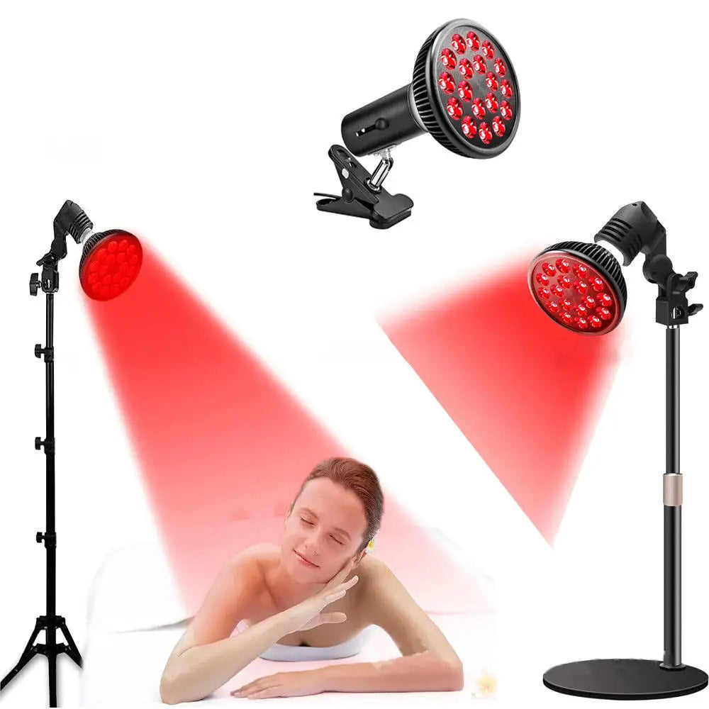 Red and Infrared Light Therapy Lamp with Stand
