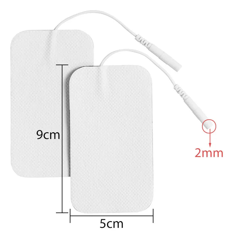 Reusable TENS Electrode Pads, 5 × 9cm, 2mm Connector