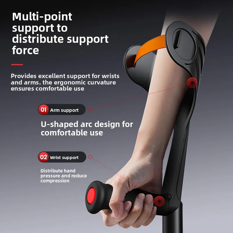 Foldable Forearm Crutches for Adults, 150–185 cm