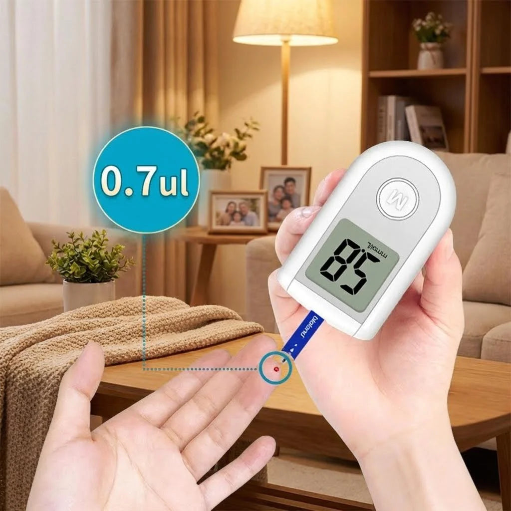 Blood Glucose Meter Kit with Strips and Lancets