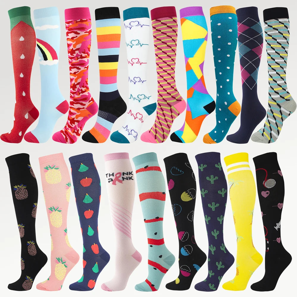3-Pair Compression Socks in Random Colors