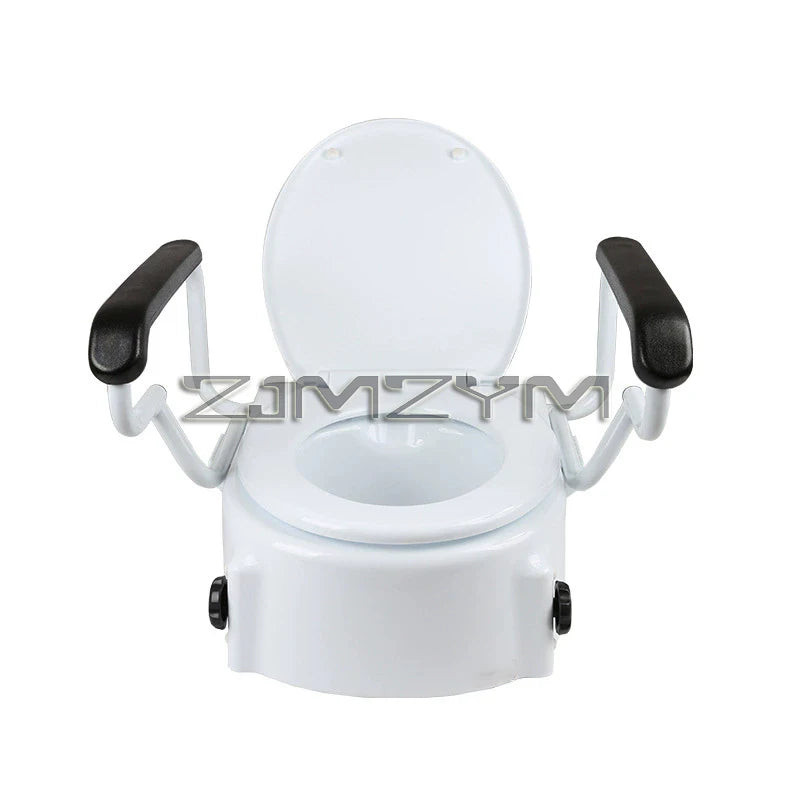 Toilet Height Enhancer with Handrails