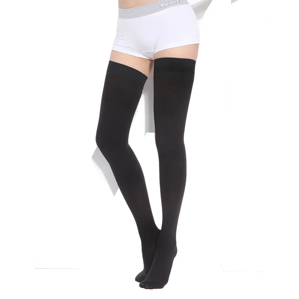 Open-Toe Graduated Compression Stockings 30–40 mmHg