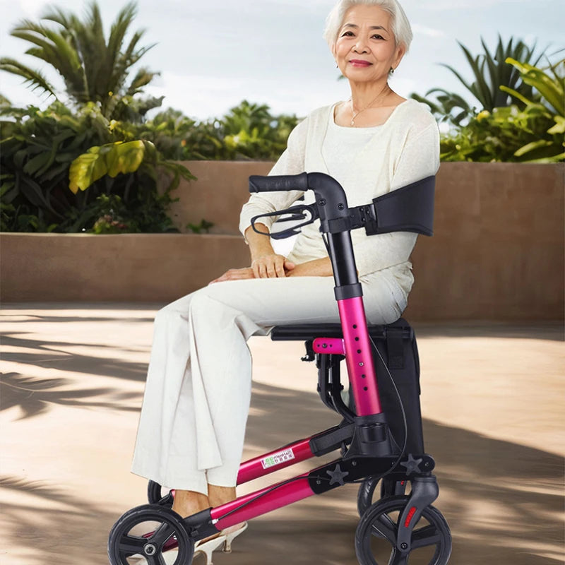 Foldable Walker with Seat