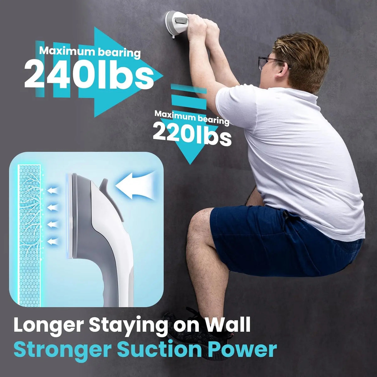 Suction-Cup Shower Grab Bar
