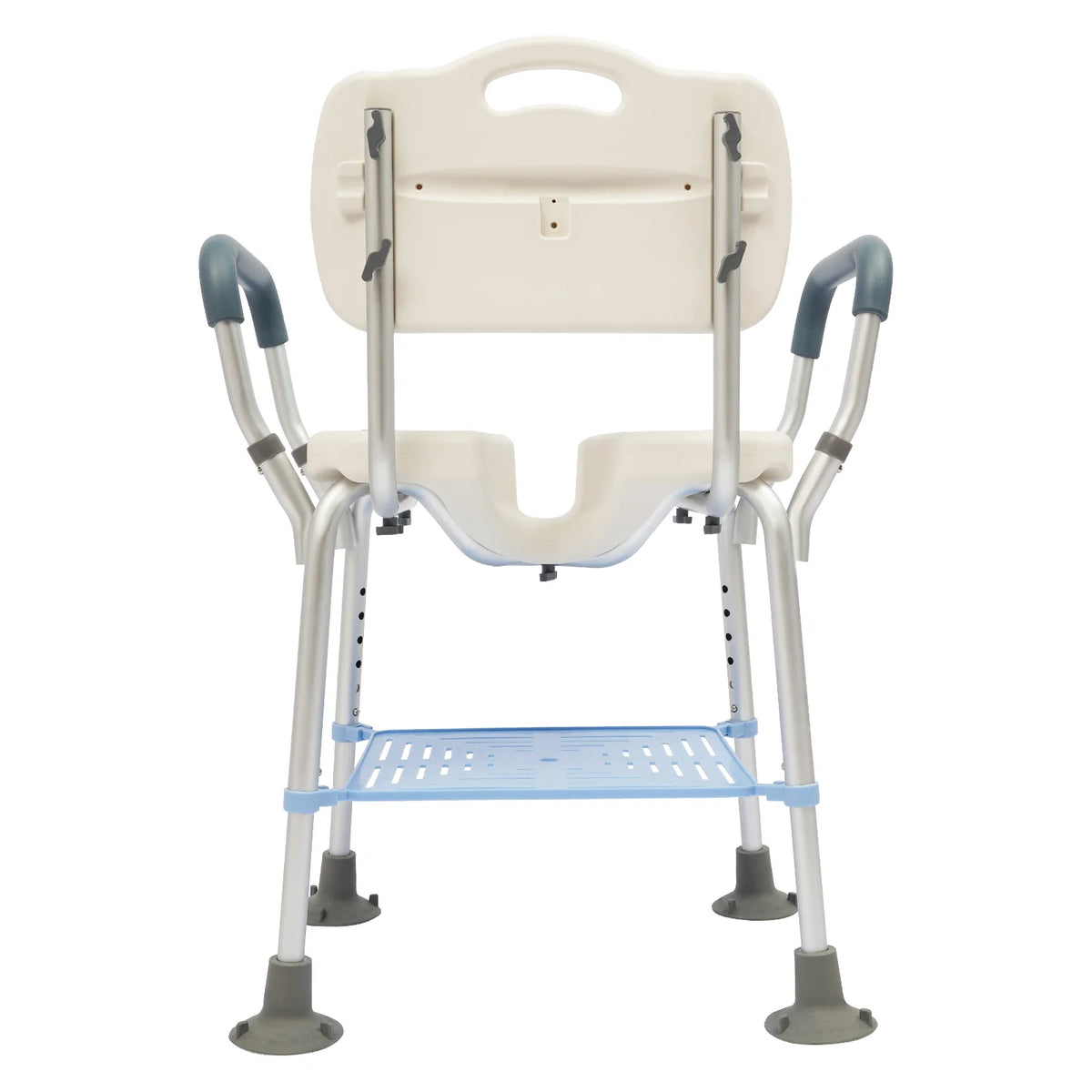 Adjustable Shower Chair with Backrest and Armrests