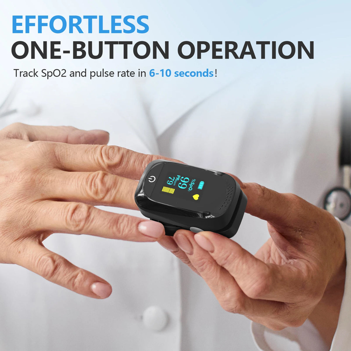 Medwell Fingertip Pulse Oximeter with OLED Display, Model C101A2
