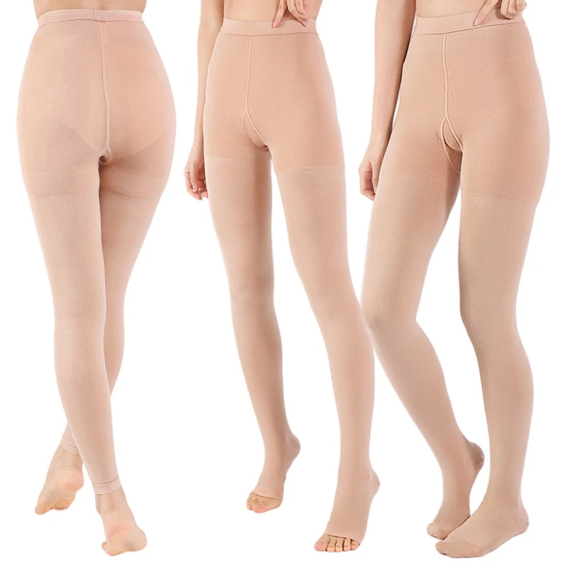 Compression Tights with Open-Toe, Closed-Toe or Footless Styles