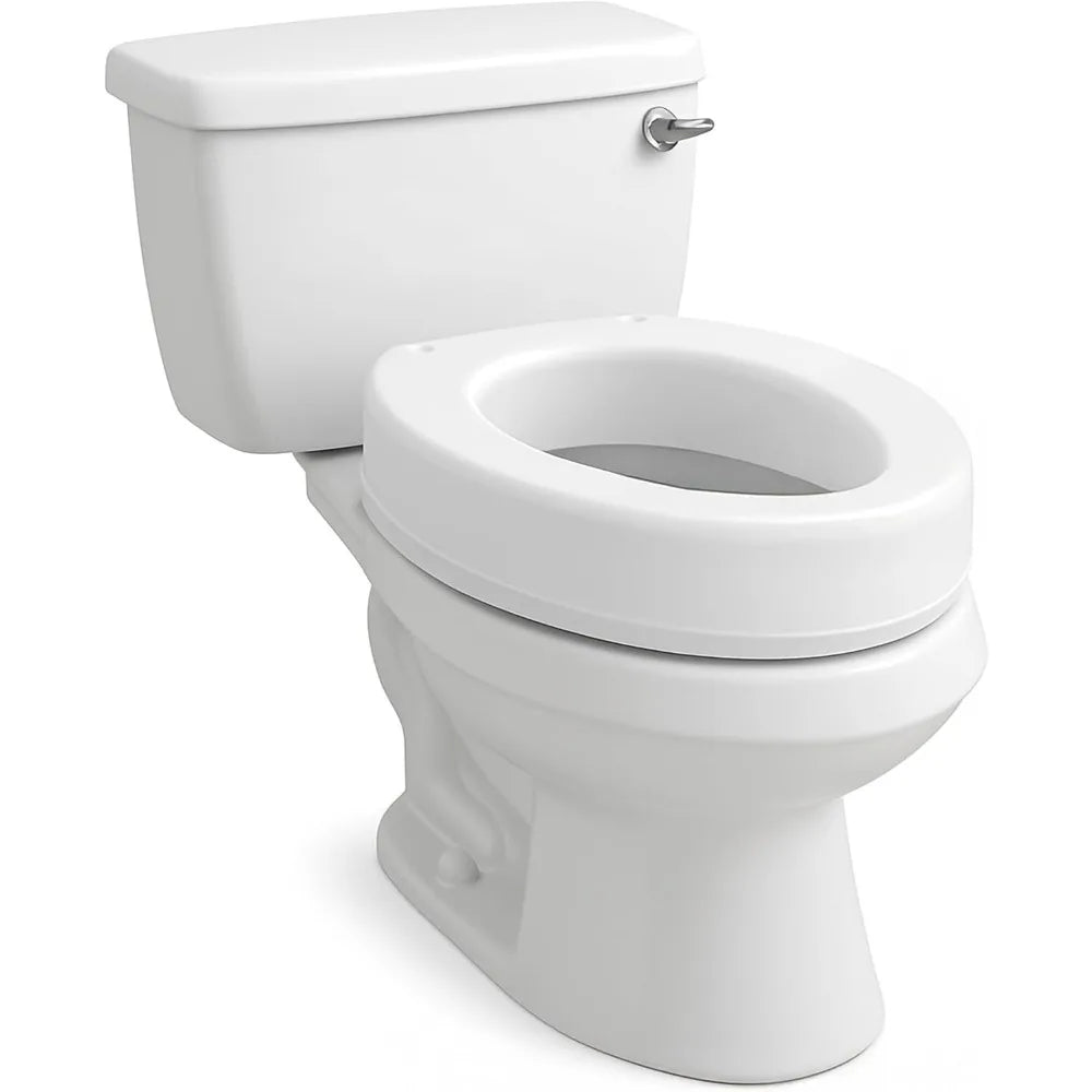 3.5-Inch Raised Toilet Seat for Elongated Toilets