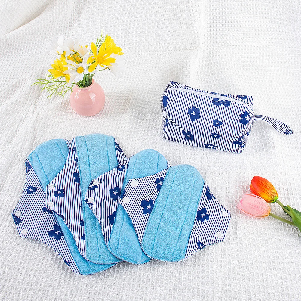 Reusable Polar Fleece Pads with Mini Wet Bag