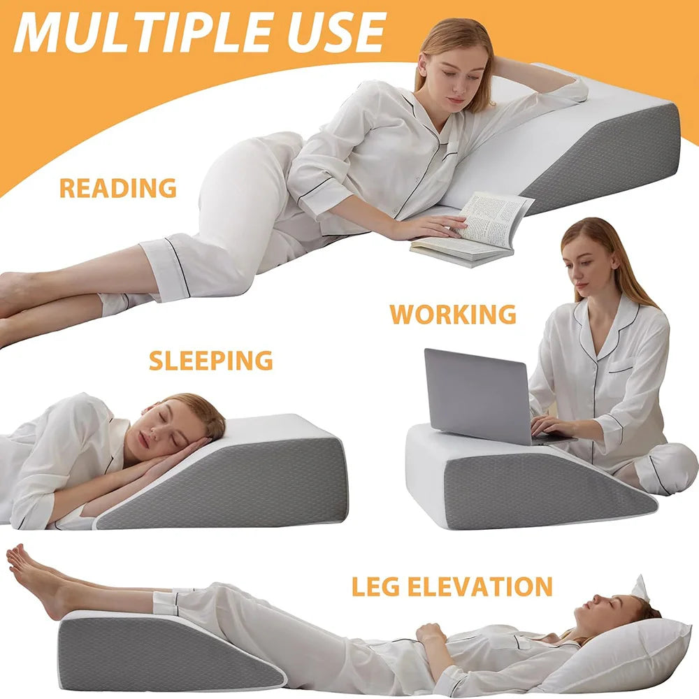 8-Inch Memory Foam Leg Wedge Pillow