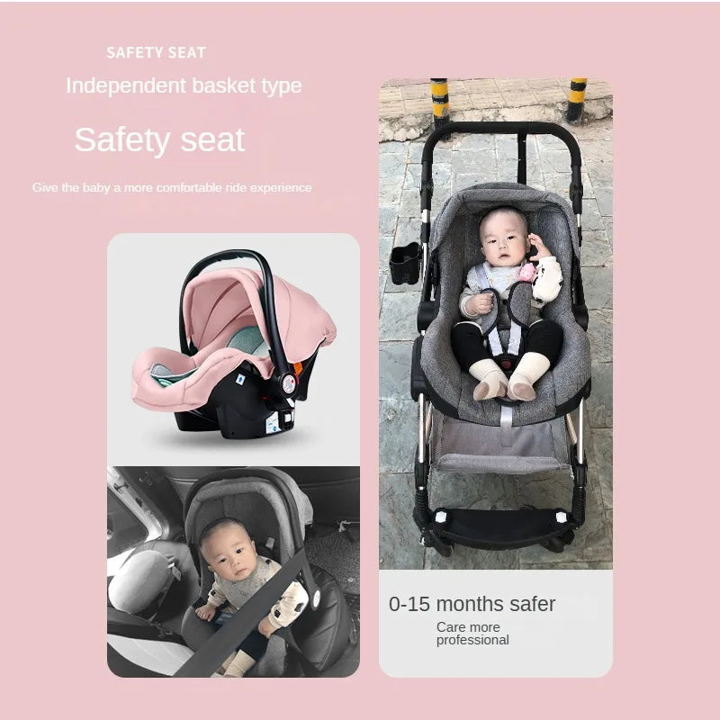 Foldable 3-in-1 Baby Stroller