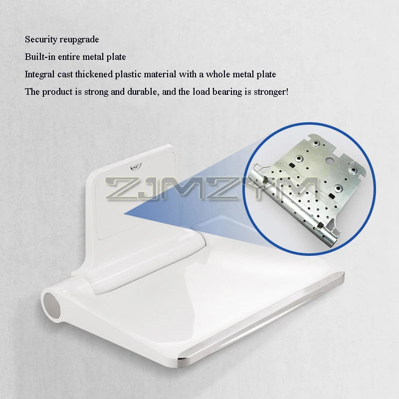 Wall-Mounted Folding Shower Seat, 200 kg Capacity