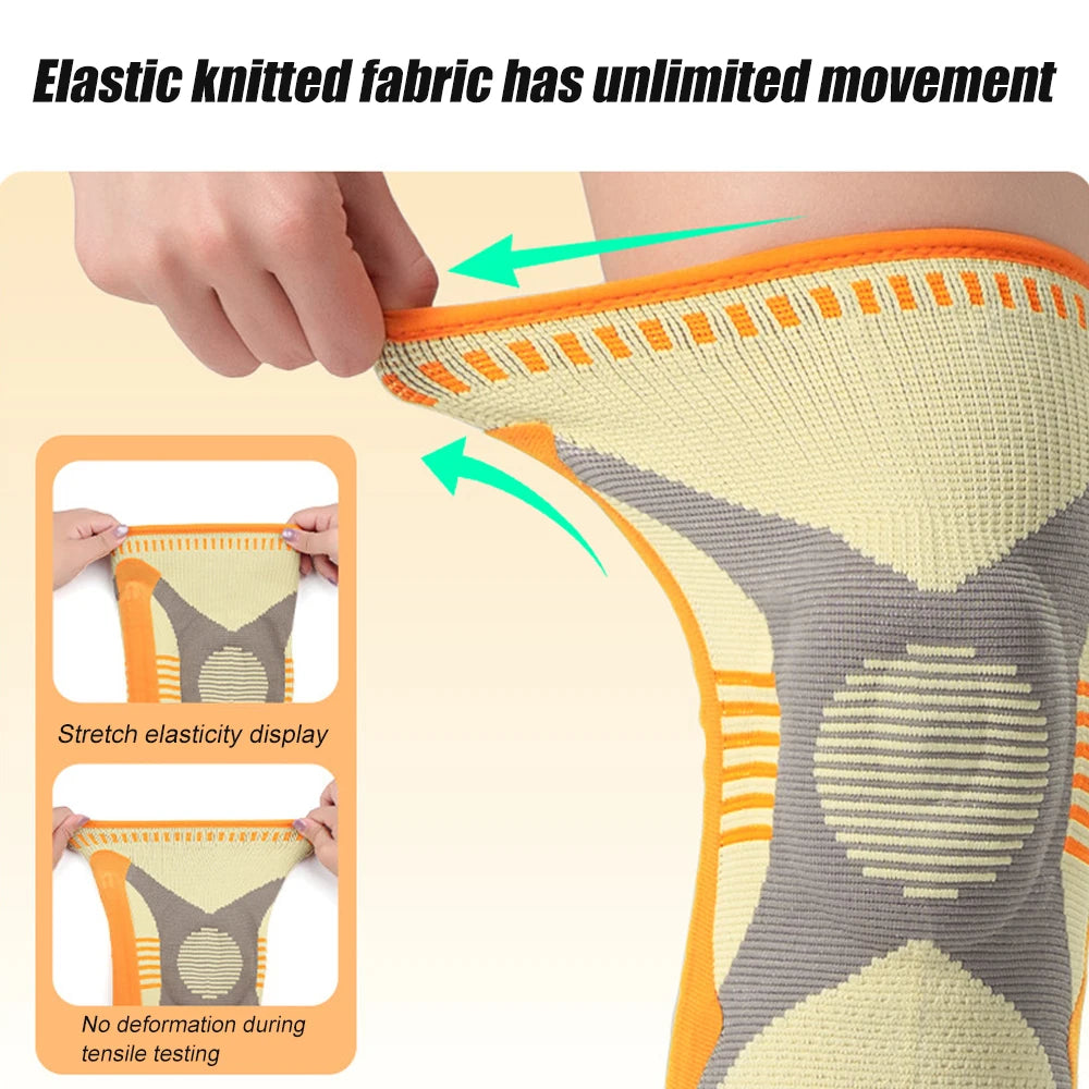 Knee Brace with Patella Pad and Side Stabilizers