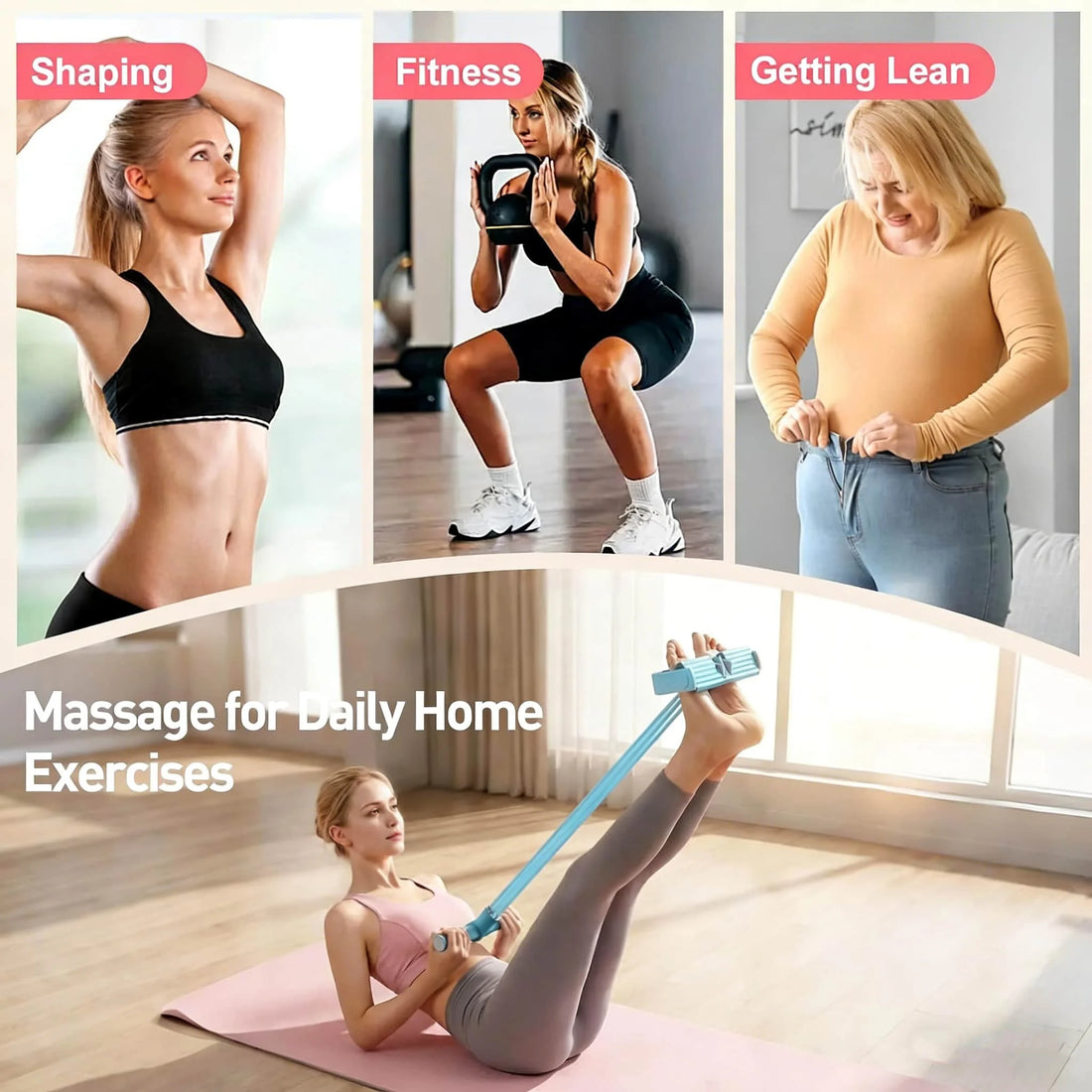 Foot Pedal Resistance Bands for Home Exercise