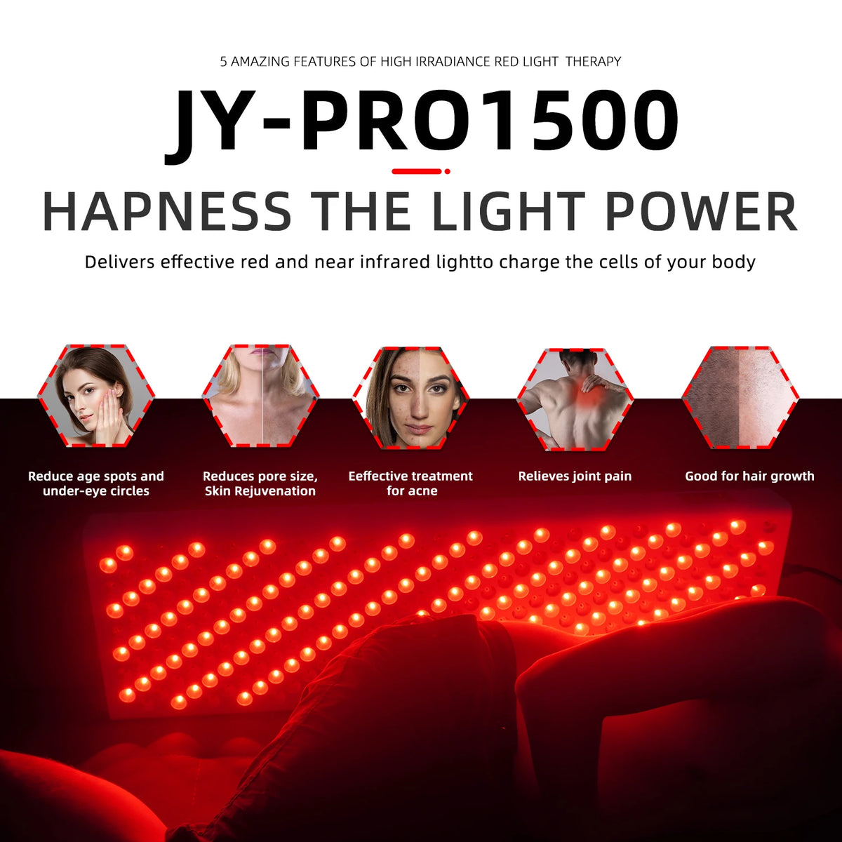 Red Light Therapy Panel with Four Wavelengths