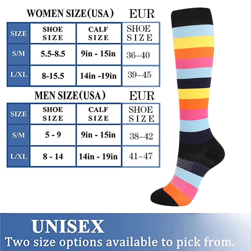 3-Pair Compression Socks in Random Colors