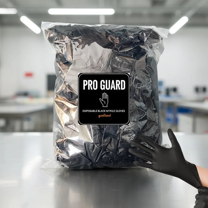Black Powder-Free Nitrile Disposable Gloves