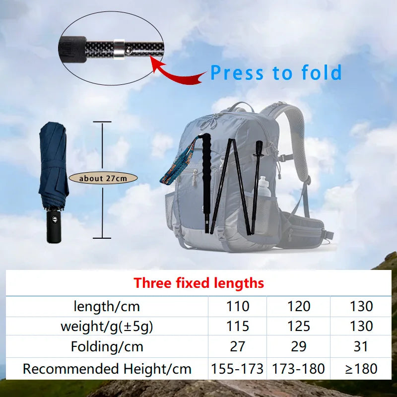 Folding Trekking Poles with Storage Bag